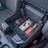 PIMCAR front view of center console organizer showing clean fit and quick access
