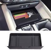 PIMCAR front view of console drawer showing sleek matte finish and fit