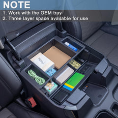 PIMCAR side profile of the organizer installed demonstrating space separation benefit