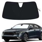 PIMCAR front view of sun shade showing full windshield protection benefit