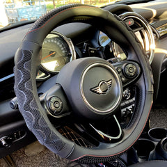 PINCTROT front view showing full cover and red stitch accent, improves interior look