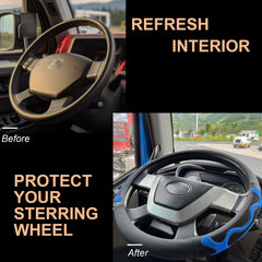PINCTROT in use on a semi truck steering wheel demonstrating better control