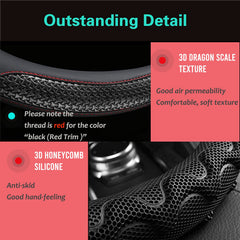 PINCTROT microfiber leather detail highlighting durable surface and easy cleaning