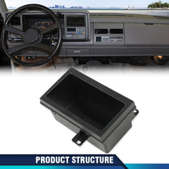 PIT66 pocket installed in Chevy GMC dash showing precise factory-fit and organized storage