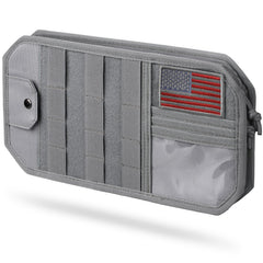 Pitozer front view showing compact visor organizer and zipper pockets, keeps items tidy