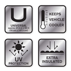 Plasticolor reflective backing close detail showing heat-reflective surface benefit