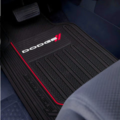 Plasticolor Dodge mats installed in vehicle demonstrating clean, sporty interior look