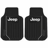 Plasticolor Jeep front mats packaging view showing official license and durable build benefits