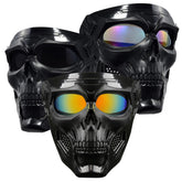 PLOOTA skull mask front view showing bold design and full-face coverage benefit