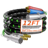 PlugSaf front view showing 7-way plug and dual air hoses for fast hookups
