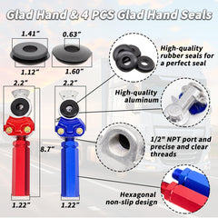 PlugSaf gladhand close-up with robust construction for easy grip