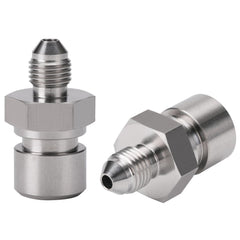Podavelle adapter front profile showing durable stainless finish and precise fit