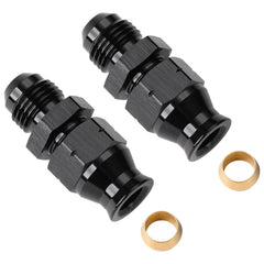 Podavelle adapter front view showing anodized black finish and thread for visual quality