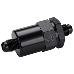 Podavelle fuel filter installed in an EFI fuel line demonstrating compact fit and reliable flow protection