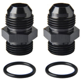 Podavelle adapter pair front view showing black anodized finish for durable fittings
