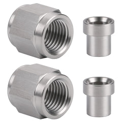 Podavelle front view nuts and sleeves showing sturdy stainless construction and fit benefit