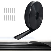 Podoy front view of 50ft black vinyl roll showing full length and packaging benefit