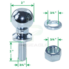 POSEAGLE mounting rods and hardware kit laid out for easy installation and fit selection