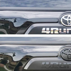 POSPICE installed overlay on 4Runner tailgate showing stealth appearance benefit