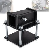 Poweka front-mounted receiver on RV bumper, shows stable cargo mounting