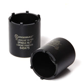 Powerbuilt spindle socket front view showing 6-lug engagement and professional fit