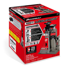Powerbuilt UniJack fully extended height demonstrating lift range advantage
