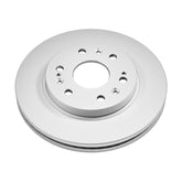 PowerStop front rotor shows packaging and product ready for installation benefit: corrosion protection