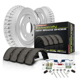 PowerStop Z17 rear kit front packaging showing included components and fitment