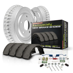 PowerStop Z17 rear kit front packaging showing included components and fitment