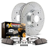 PowerStop rear kit packaging showing complete brake upgrade benefits
