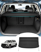 Powerty cargo cover front view showing precise Taos fit and clean finish