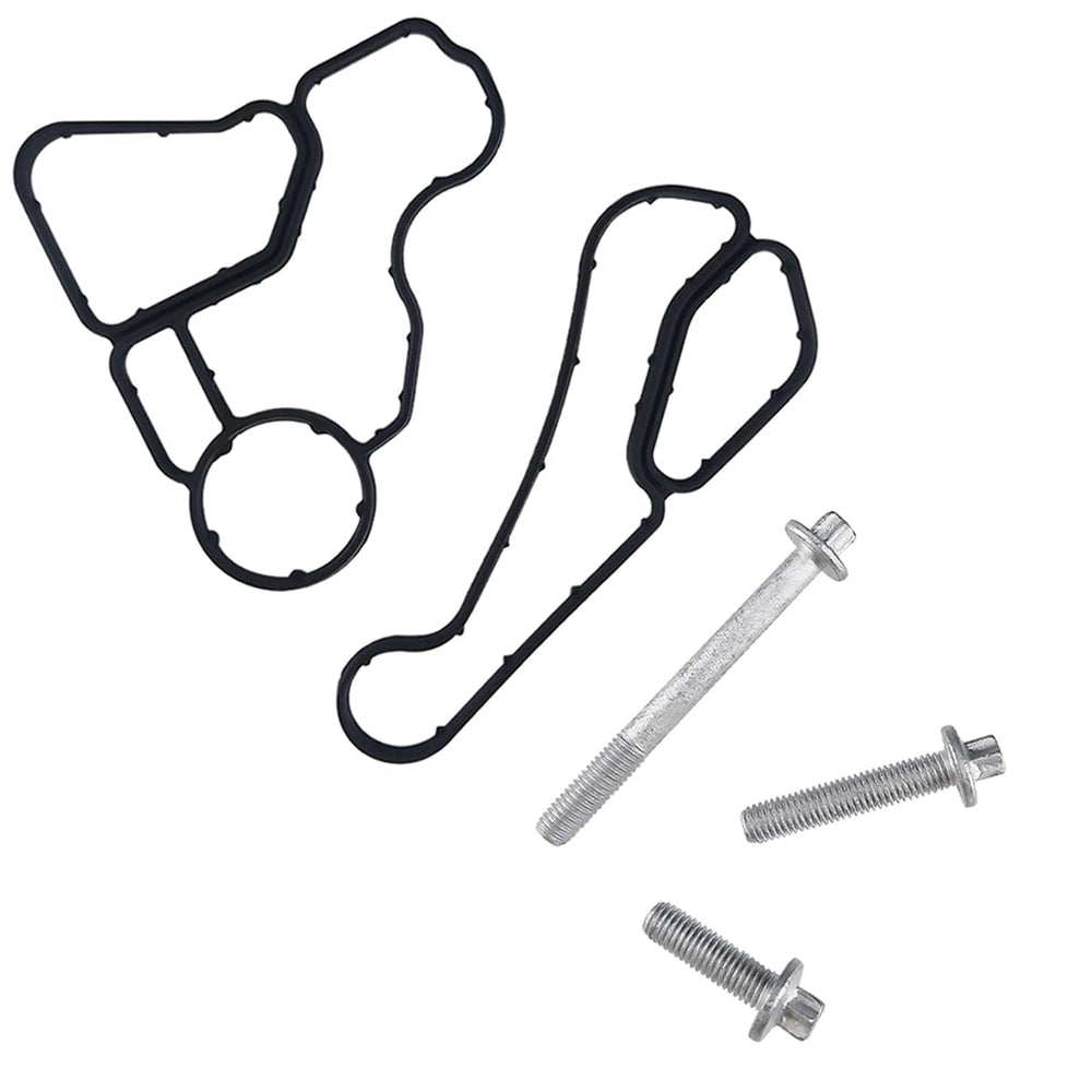 POWERWORKS front view of the oil filter housing kit showing complete contents and fitment
