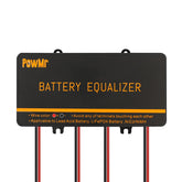 PowMr 48V equalizer front panel showing controls and compact housing for easy installation