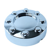 PPCovers chrome center cap front view showing clean finish and OEM look