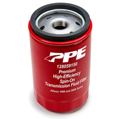 PPE double-deep front view showing spin-on canister and label for easy identification and fit