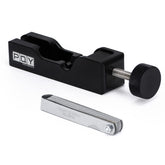 PQY front view of gap tool showing clamp and aluminum body for precise adjustments