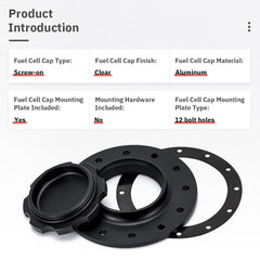 PQY fuel cap installed on a fuel cell demonstrating easier refueling access