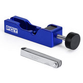 PQY front view of gapping tool showing compact design and blue finish for easy handling