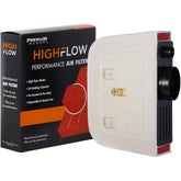 Premium Guard front view of HIGHFLOW filter showing fit and shape for easy identification and correct fit