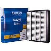 Premium Guard PA5799 front view showing exact fit and clean intake benefit