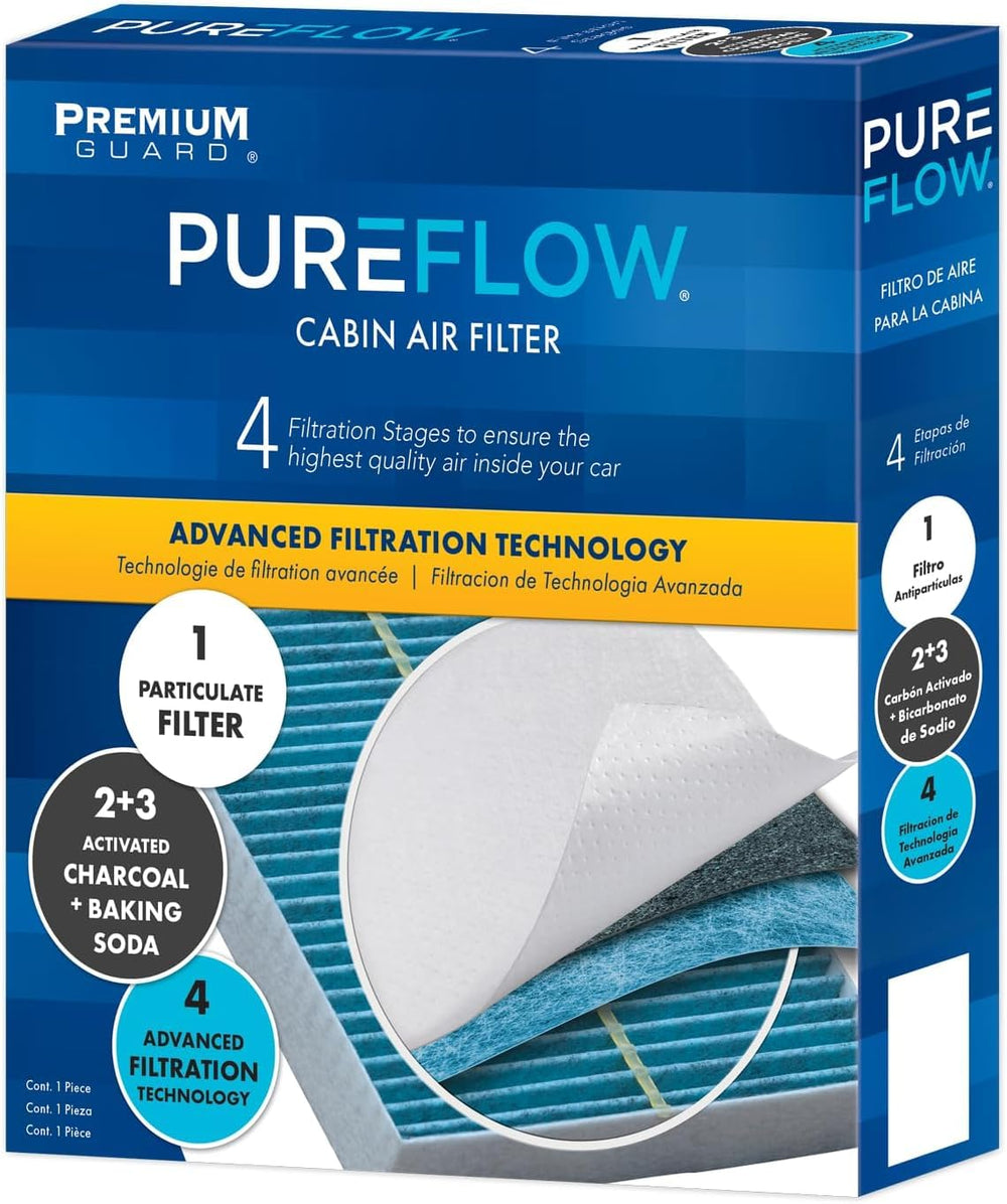Premium Guard PUREFLOW front packaging showing brand and model benefits