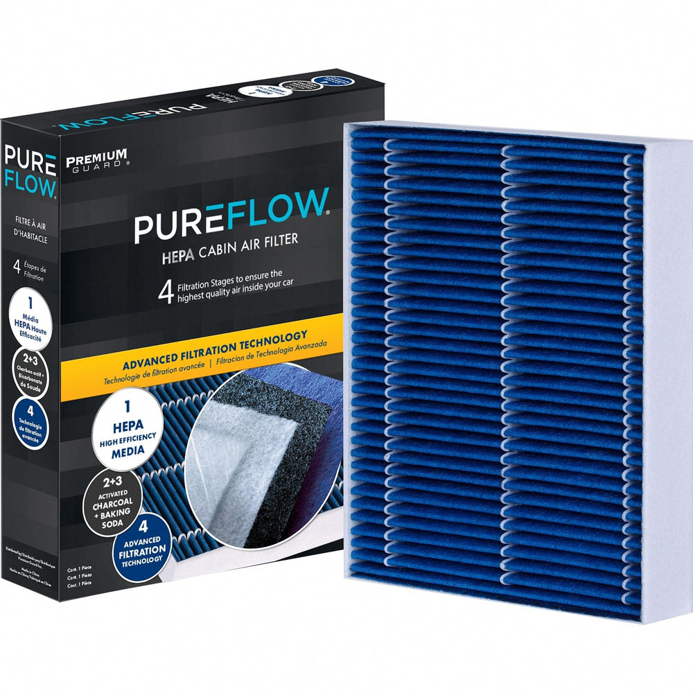 Premium Guard front view of PC4255HX cabin filter showing precise fit benefit