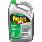 Prestone bottle front view showing label and ready-to-use benefit