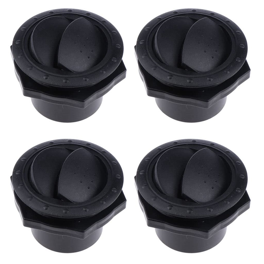 Prettyia front view of four black round vents showing compact design and easy fit