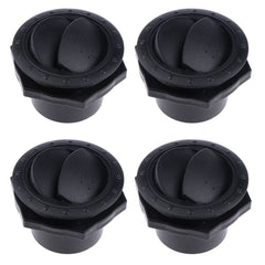 Prettyia front view of four black round vents showing compact design and easy fit
