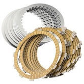 Prewired front view of 19-piece clutch kit showing complete set and fit benefits