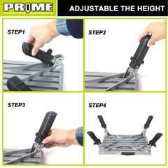 Prime 1 folded flat step demonstrating compact storage and portability