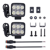 Primelux front view of LED light bar showing bright beam and robust housing benefit clear illumination