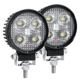 Primelux front view of round LED lights showing compact durable design benefit