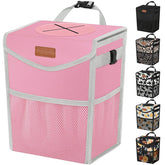 Pritent front view showing compact trash can and tidy lid benefit